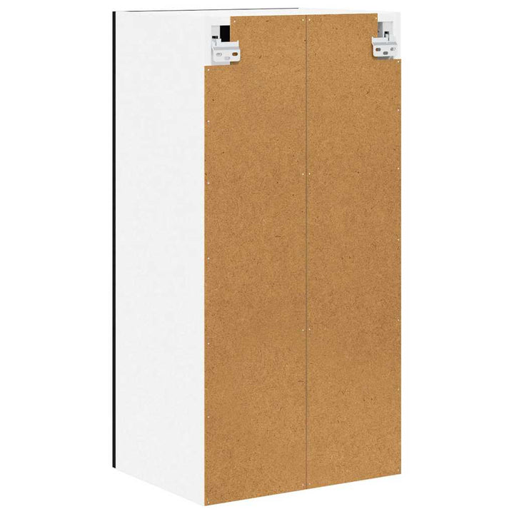 Hængeskab med dør 2 pcs Sort eg 40 x 31 x 80 cm Konstrueret træ
