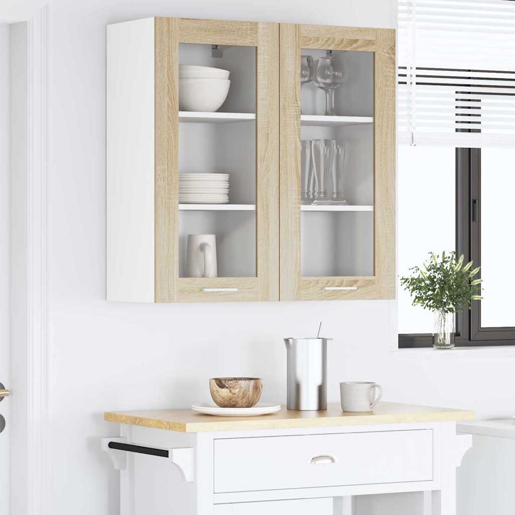 Hængeskab med dør Sonoma eg 40 x 31 x 80 cm Konstrueret træ