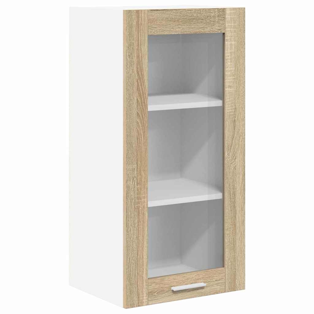 Hængeskab med dør Sonoma eg 40 x 31 x 80 cm Konstrueret træ