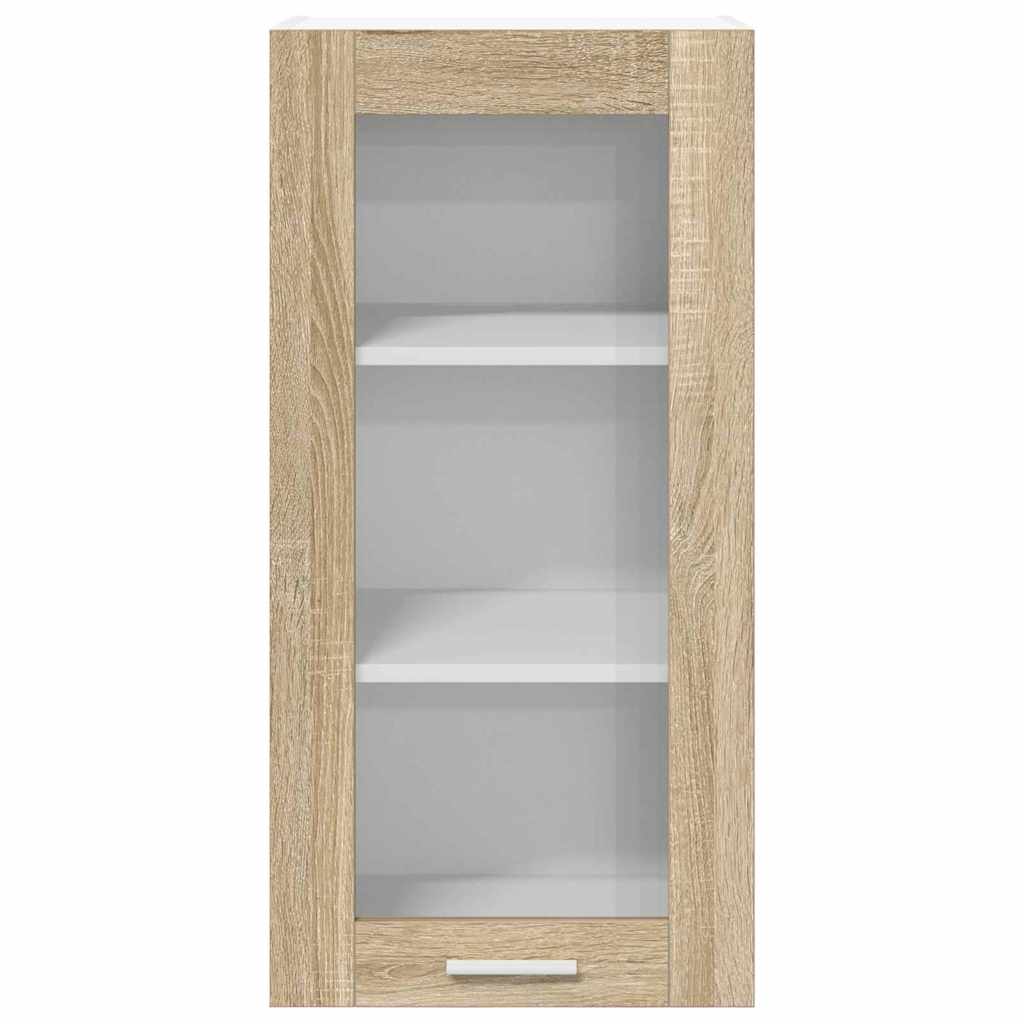 Hængeskab 2 pcs Sonoma eg 40 x 31 x 80 cm Konstrueret træ