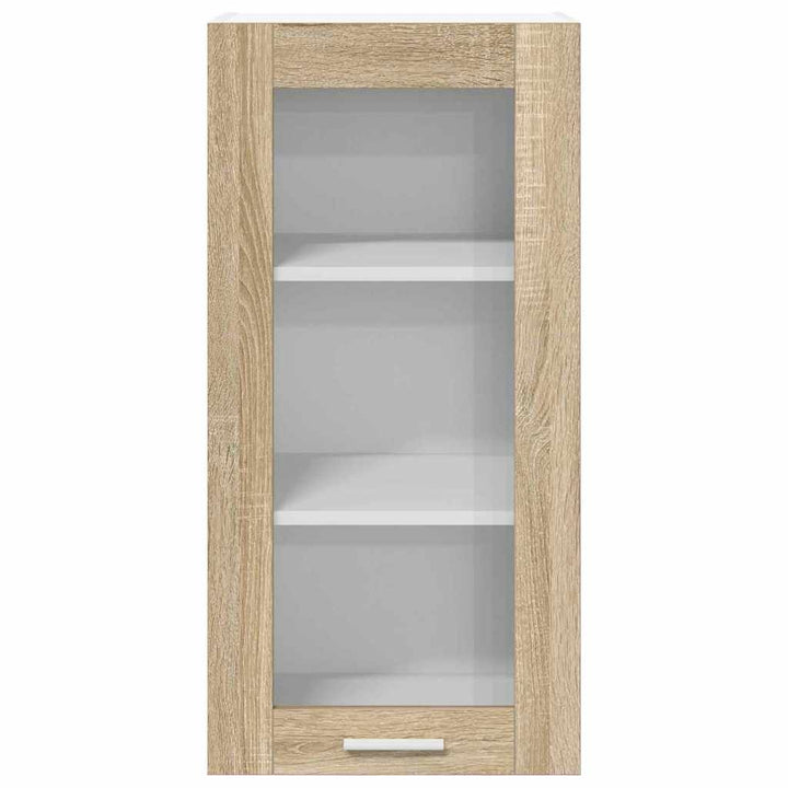 Hængeskab 2 pcs Sonoma eg 40 x 31 x 80 cm Konstrueret træ