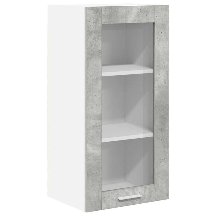 Hængeskab 2 pcs Beton Grå 40 x 31 x 80 cm Konstrueret træ