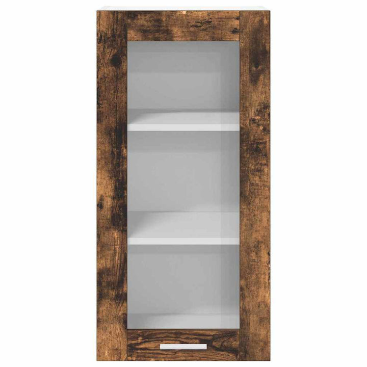 Hængeskab 2 pcs Røget eg 40 x 31 x 80 cm Konstrueret træ
