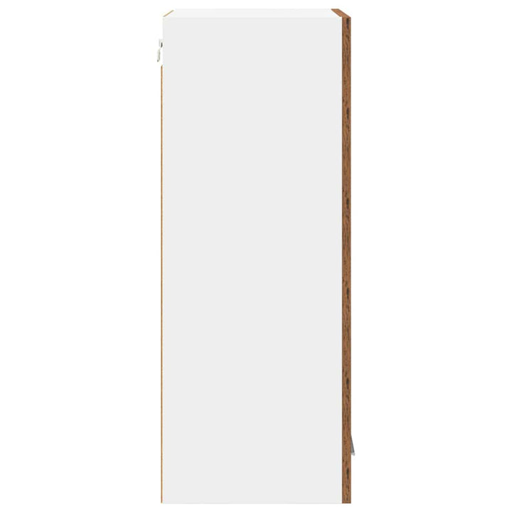 Hængeskab 2 pcs Gammelt træ 40 x 31 x 80 cm Konstrueret træ