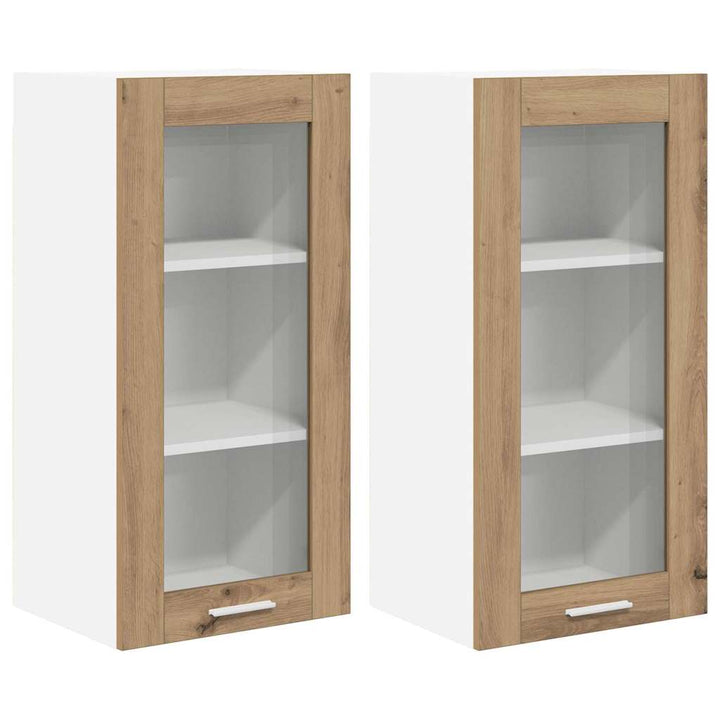 Hængeskab 2 pcs Artisan Egetræ 40 x 31 x 80 cm Konstrueret træ