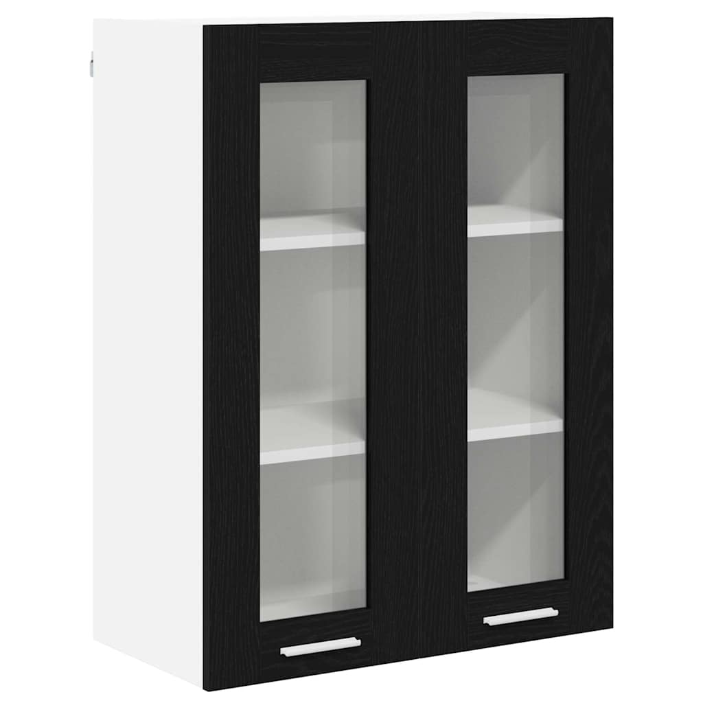 Hængeskab med dør Sort eg 60 x 31 x 80 cm Konstrueret træ