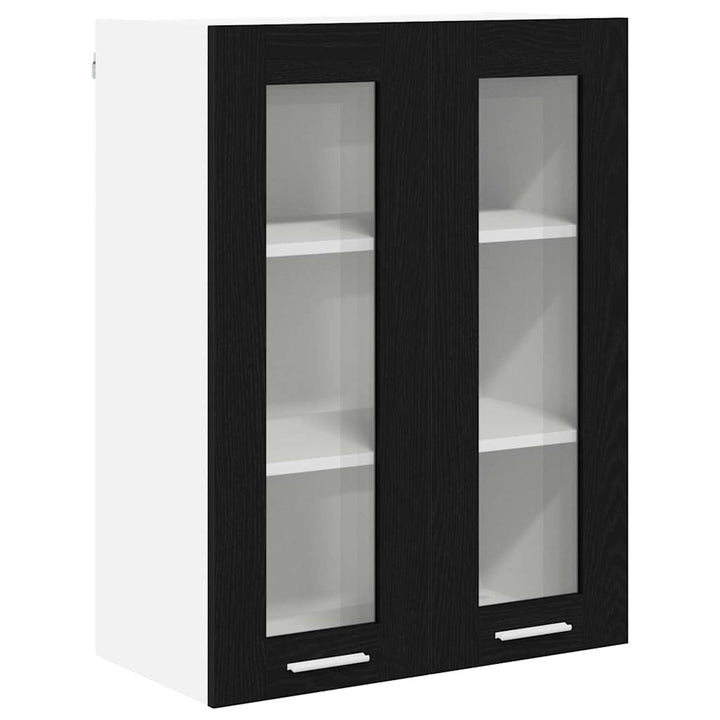 Hængeskab med dør Sort eg 60 x 31 x 80 cm Konstrueret træ