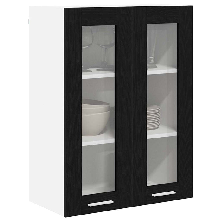 Hængeskab med dør Sort eg 60 x 31 x 80 cm Konstrueret træ