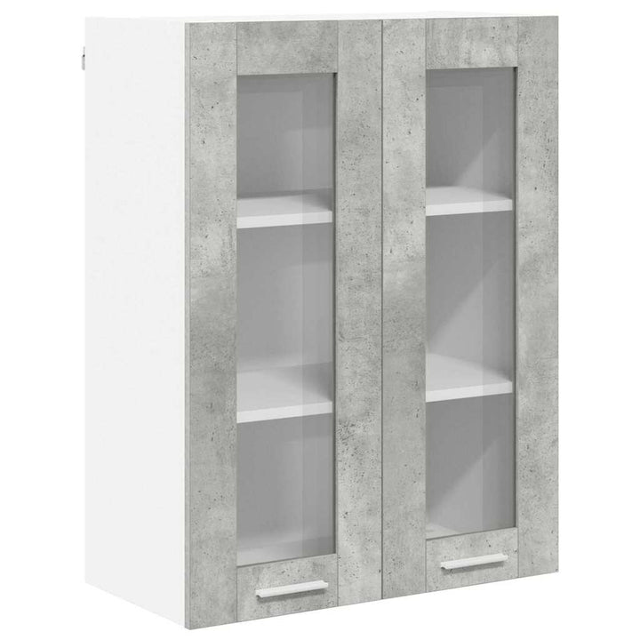 Hængeskab med dør Beton Grå 60 x 31 x 80 cm Konstrueret træ