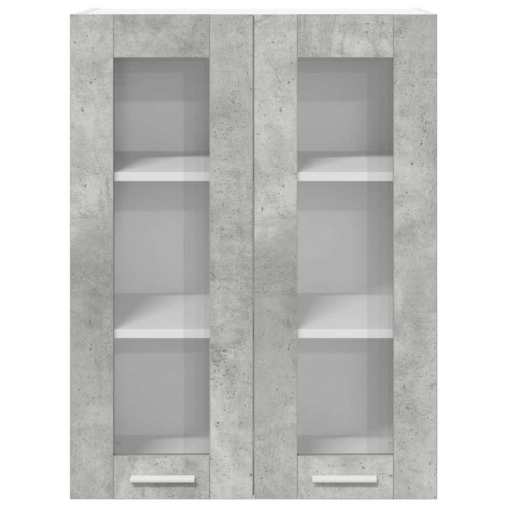 Hængeskab med dør Beton Grå 60 x 31 x 80 cm Konstrueret træ