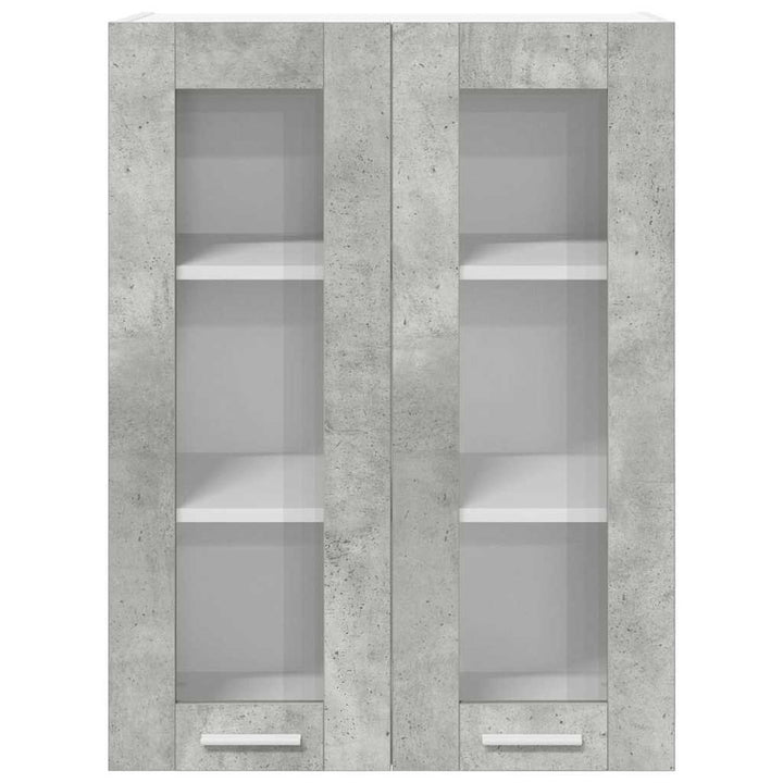 Hængeskab med dør Beton Grå 60 x 31 x 80 cm Konstrueret træ