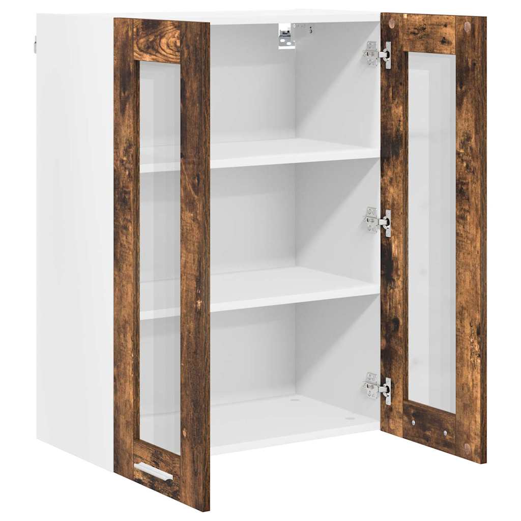 Hængeskab med dør Røget eg 60 x 31 x 80 cm Konstrueret træ
