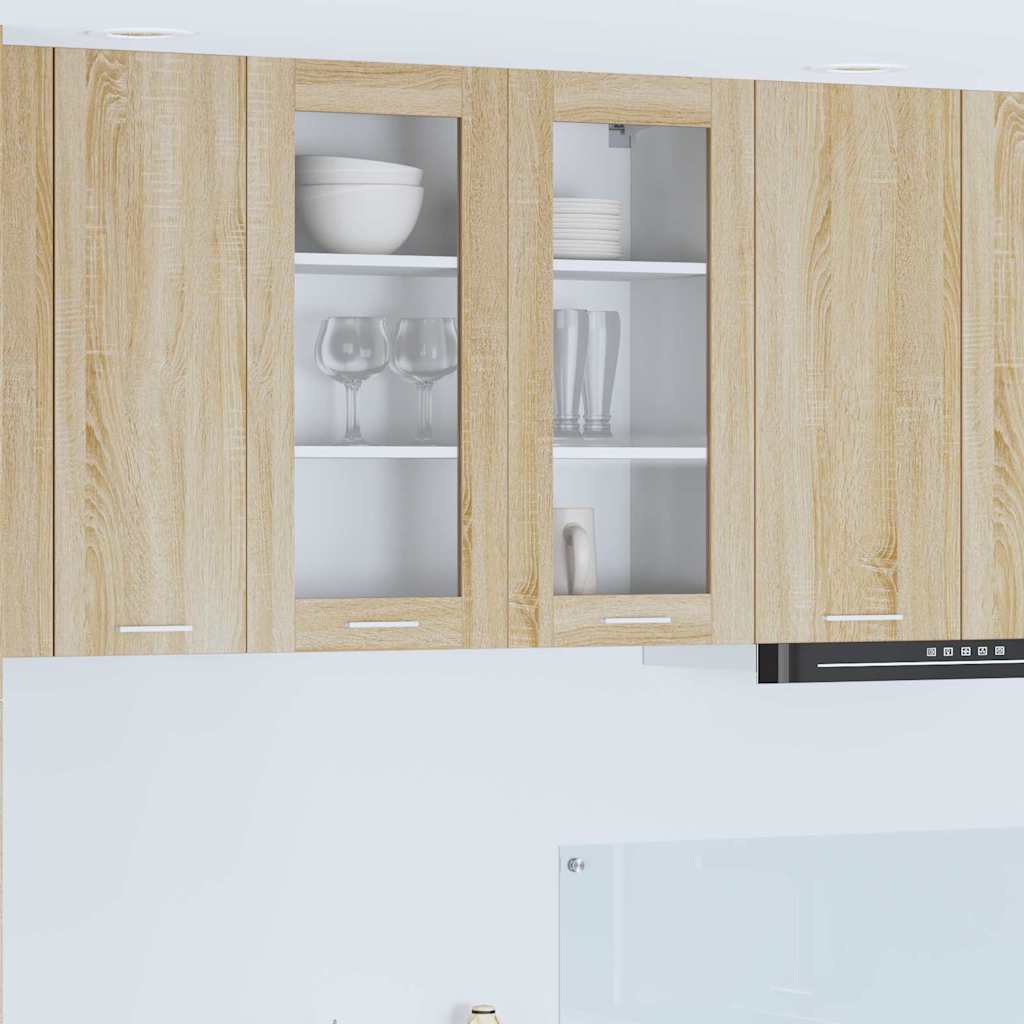 Hængeskab med dør Sonoma eg 80 x 31 x 80 cm Konstrueret træ