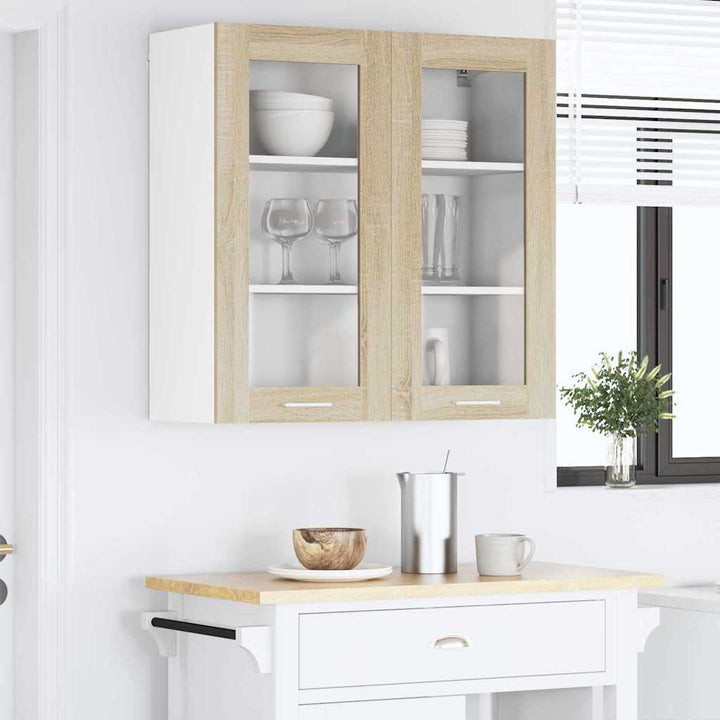 Hængeskab med dør Sonoma eg 80 x 31 x 80 cm Konstrueret træ