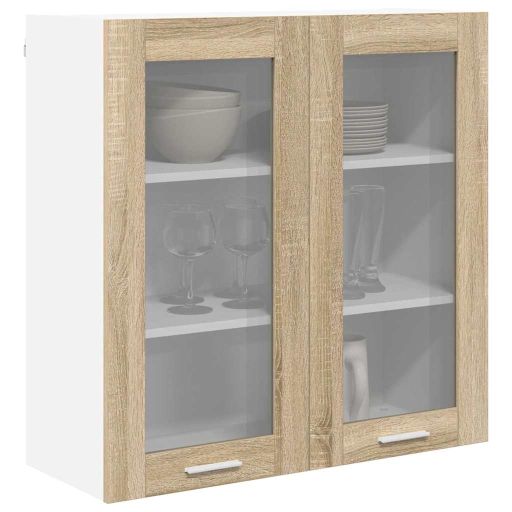 Hængeskab med dør Sonoma eg 80 x 31 x 80 cm Konstrueret træ