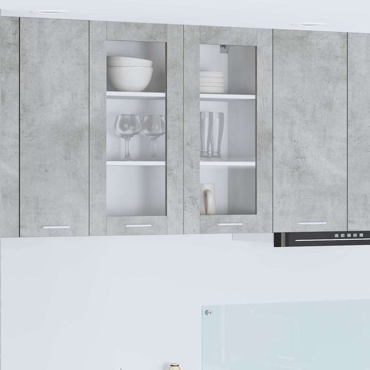 Hængeskab med dør Beton Grå 80 x 31 x 80 cm Konstrueret træ