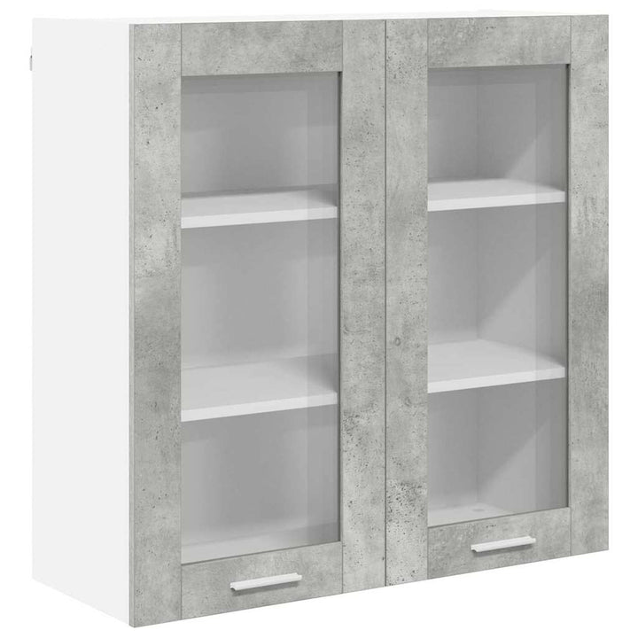 Hængeskab med dør Beton Grå 80 x 31 x 80 cm Konstrueret træ