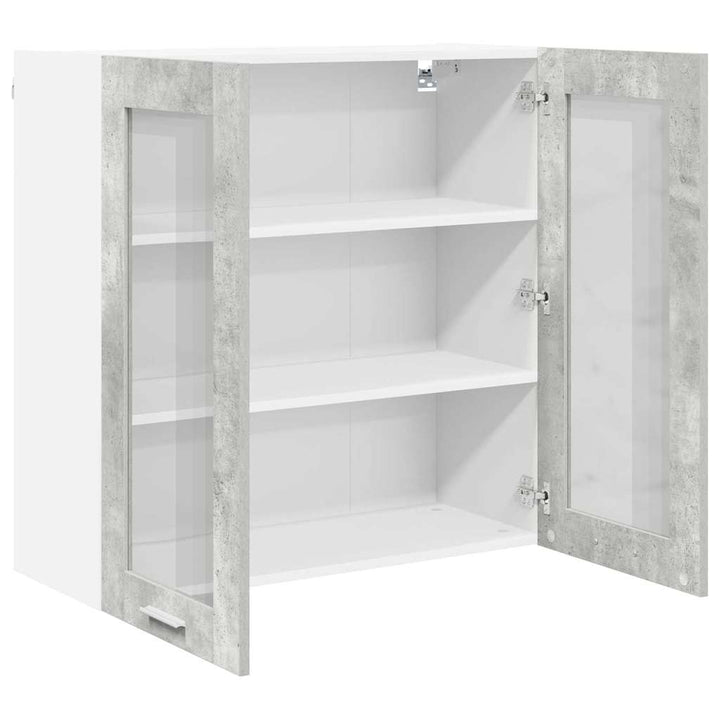 Hængeskab med dør Beton Grå 80 x 31 x 80 cm Konstrueret træ