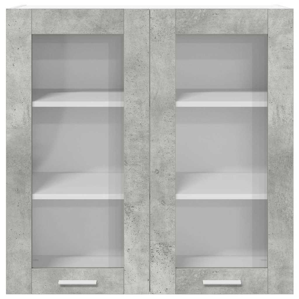 Hængeskab med dør Beton Grå 80 x 31 x 80 cm Konstrueret træ