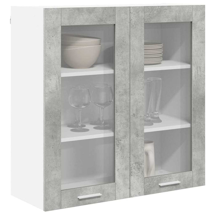 Hængeskab med dør Beton Grå 80 x 31 x 80 cm Konstrueret træ