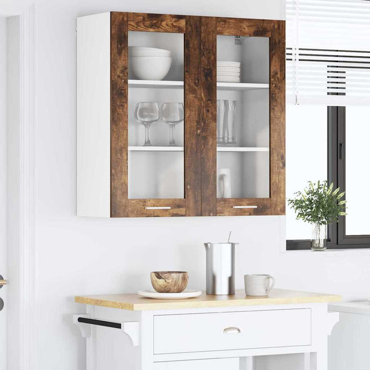 Hængeskab Røget eg 80 x 31 x 80 cm Konstrueret træ