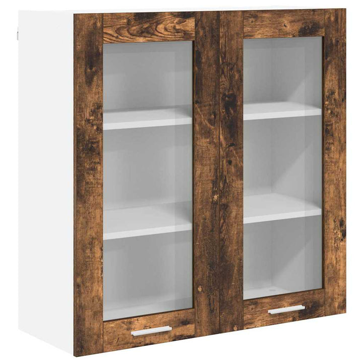Hængeskab med dør Røget eg 80 x 31 x 80 cm Konstrueret træ