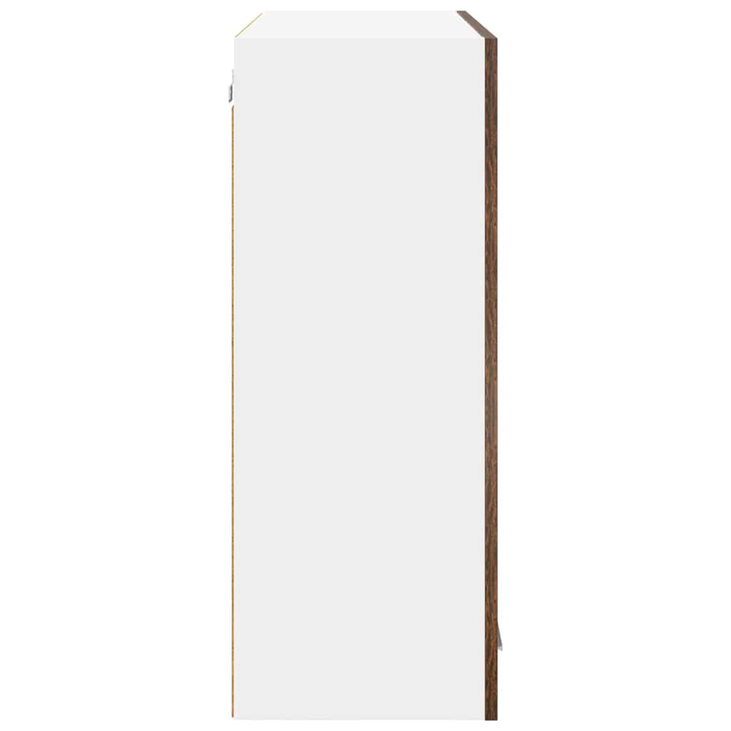 Hængeskab med dør Røget eg 80 x 31 x 80 cm Konstrueret træ
