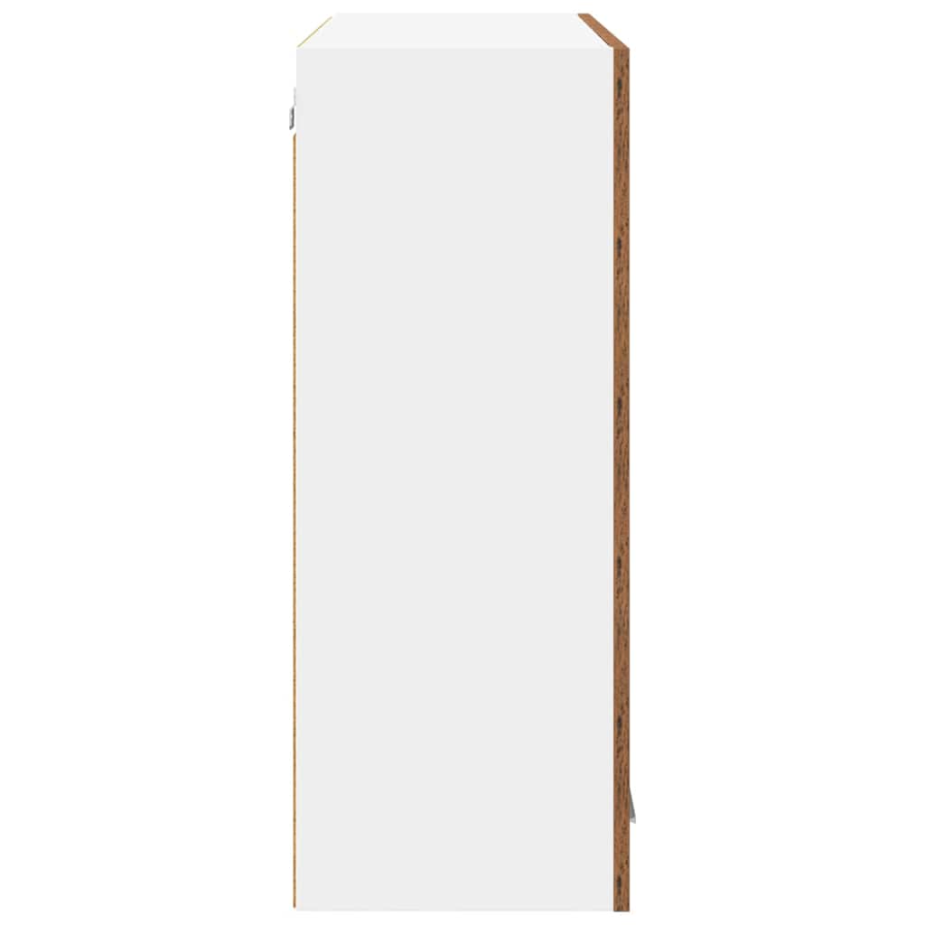 Hængeskab med dør Gammelt træ 80 x 31 x 80 cm Konstrueret træ