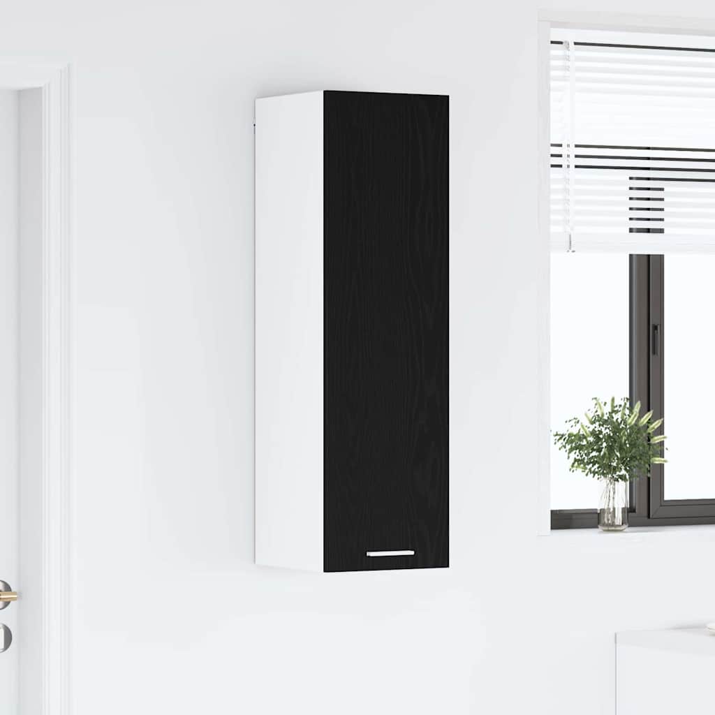 Hængeskab med dør Sort eg 30 x 31 x 100 cm Konstrueret træ