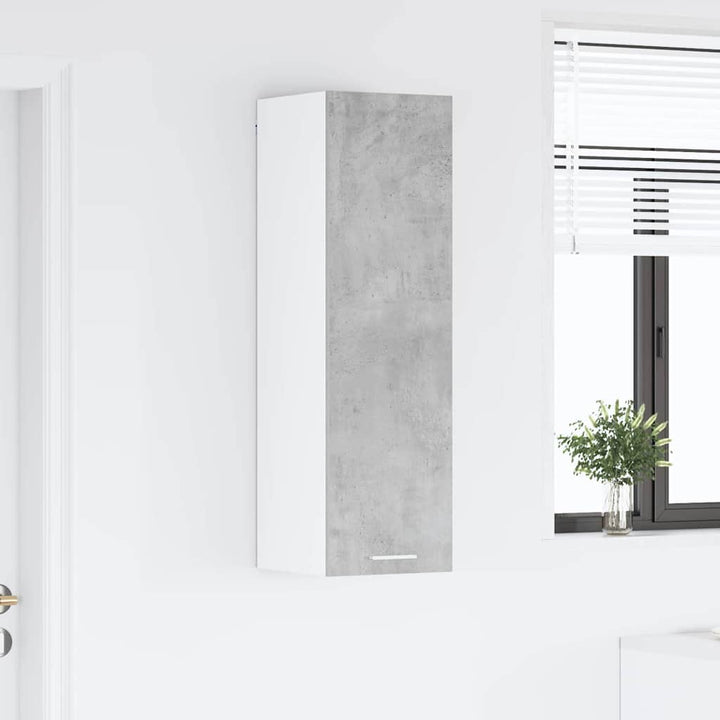 Hængeskab med dør Beton Grå 30 x 31 x 100 cm Konstrueret træ