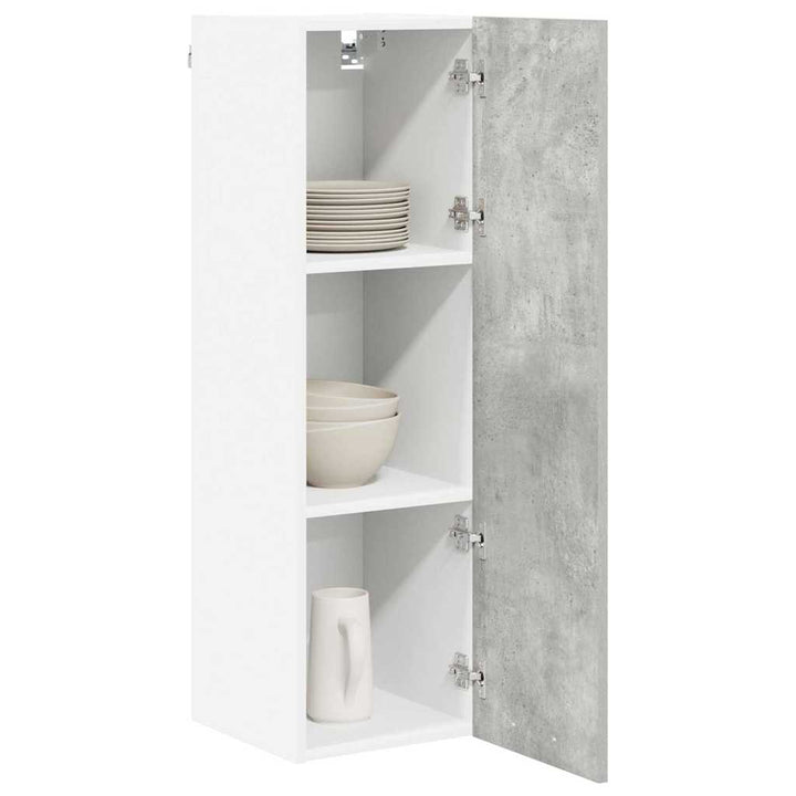Hængeskab med dør Beton Grå 30 x 31 x 100 cm Konstrueret træ