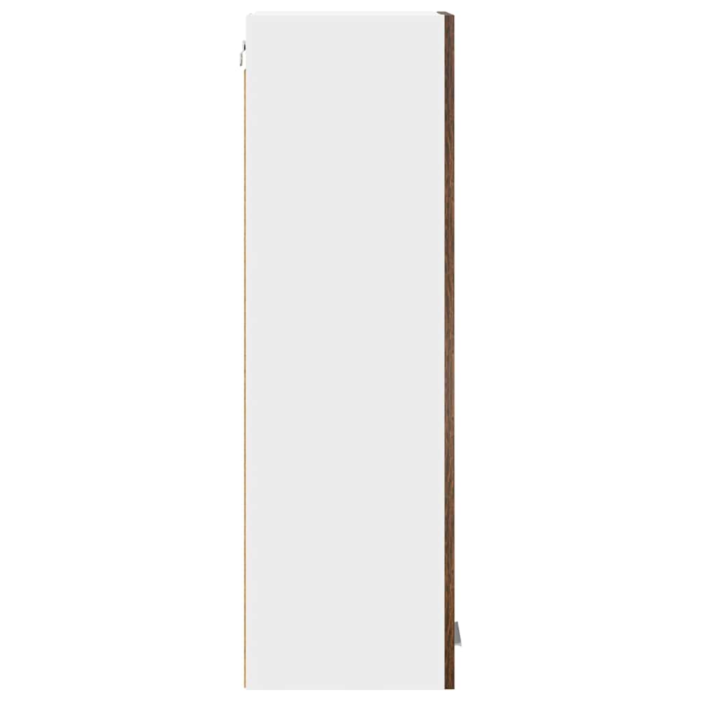 Hængeskab med dør Røget eg 30 x 31 x 100 cm Konstrueret træ