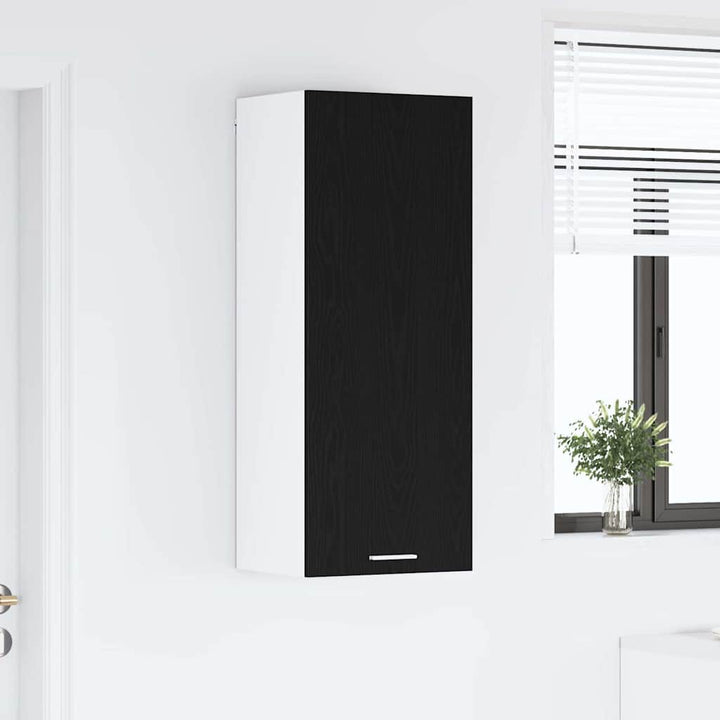 Hængeskab med dør Sort eg 40 x 31 x 100 cm Konstrueret træ