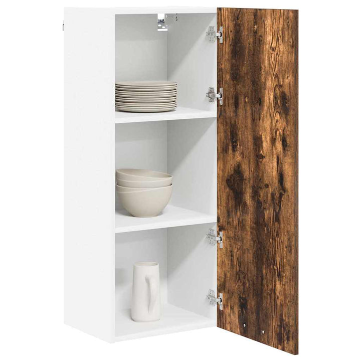 Hængeskab med dør Røget eg 40 x 31 x 100 cm Konstrueret træ