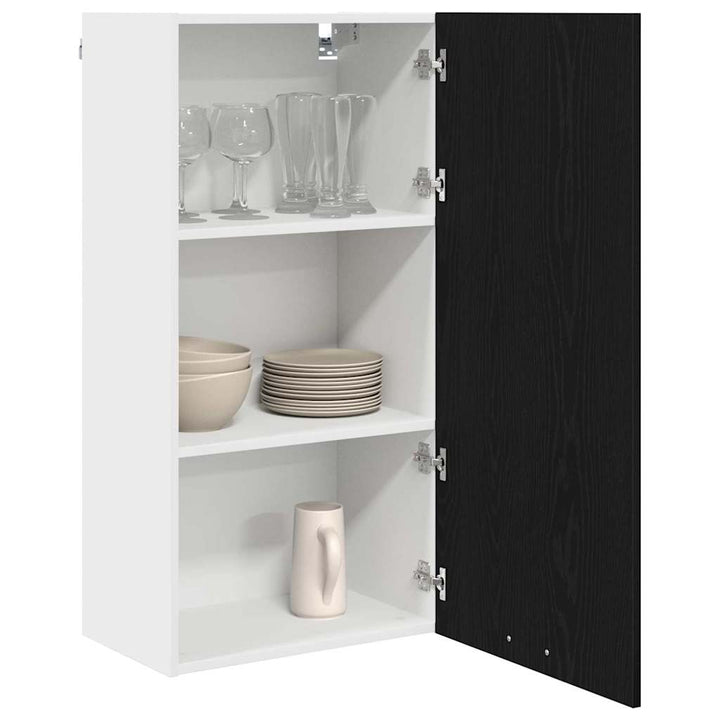 Hængeskab Sort Eg og Hvid 50 x 31 x 100 cm Konstrueret træ