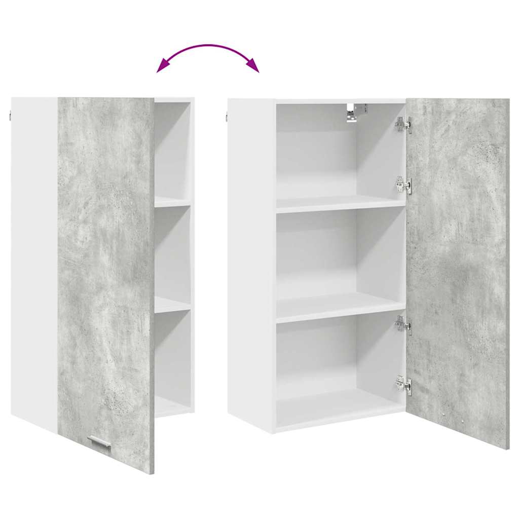 Hængeskab Beton grå og hvid 50 x 31 x 100 cm Konstrueret træ