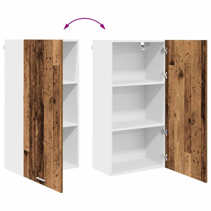 Hængeskab Gammelt træ og Hvid 50 x 31 x 100 cm Konstrueret træ
