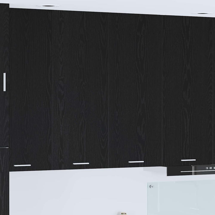 Hængeskab Sort eg 80 x 31 x 100 cm Konstrueret træ