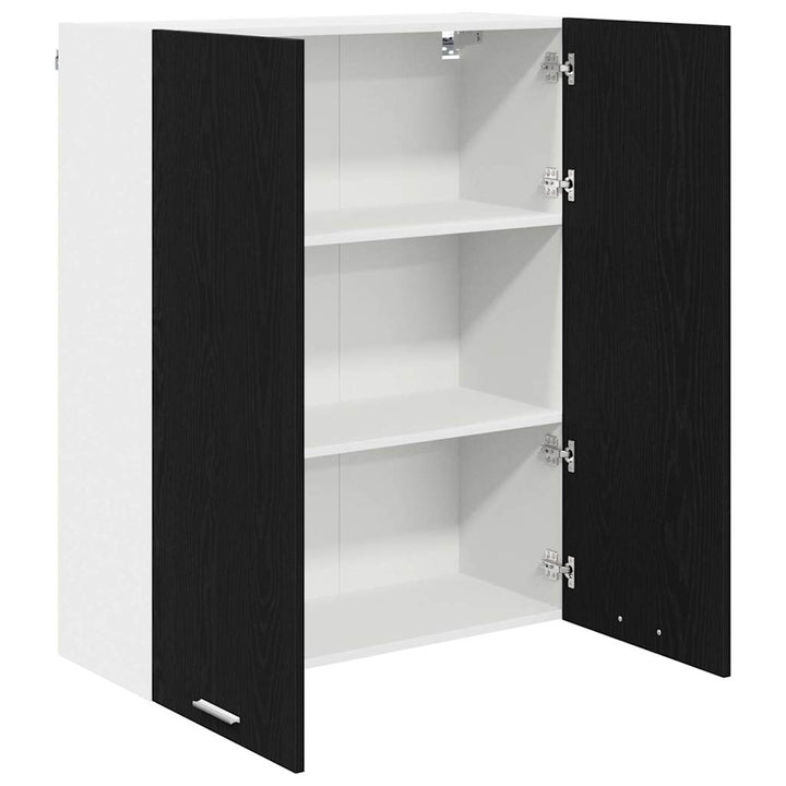 Hængeskab Sort eg 80 x 31 x 100 cm Konstrueret træ