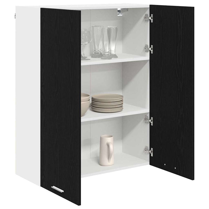 Hængeskab Sort eg 80 x 31 x 100 cm Konstrueret træ