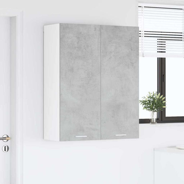 Hængeskab med dør Beton Grå 80 x 31 x 100 cm Konstrueret træ