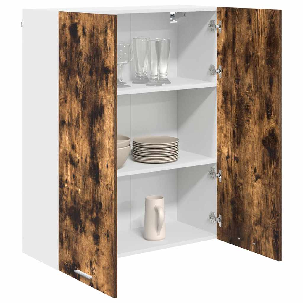 Hængeskab med dør Røget eg 80 x 31 x 100 cm Konstrueret træ