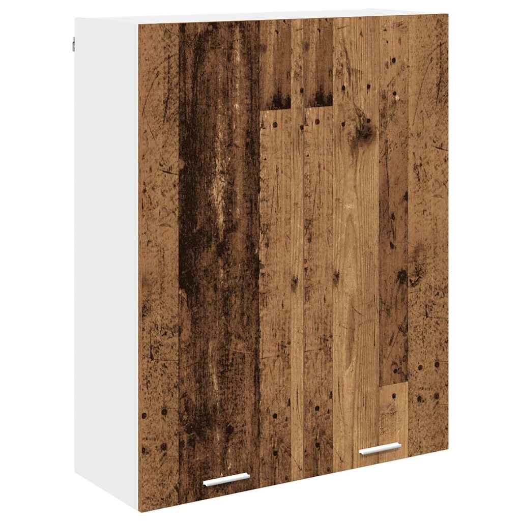 Hængeskab med dør Gammelt træ 80 x 31 x 100 cm Konstrueret træ