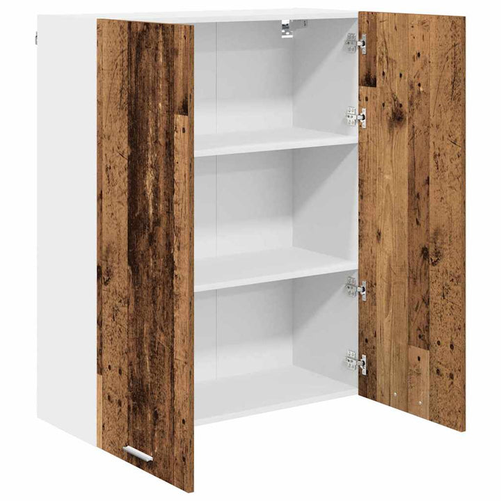 Hængeskab med dør Gammelt træ 80 x 31 x 100 cm Konstrueret træ