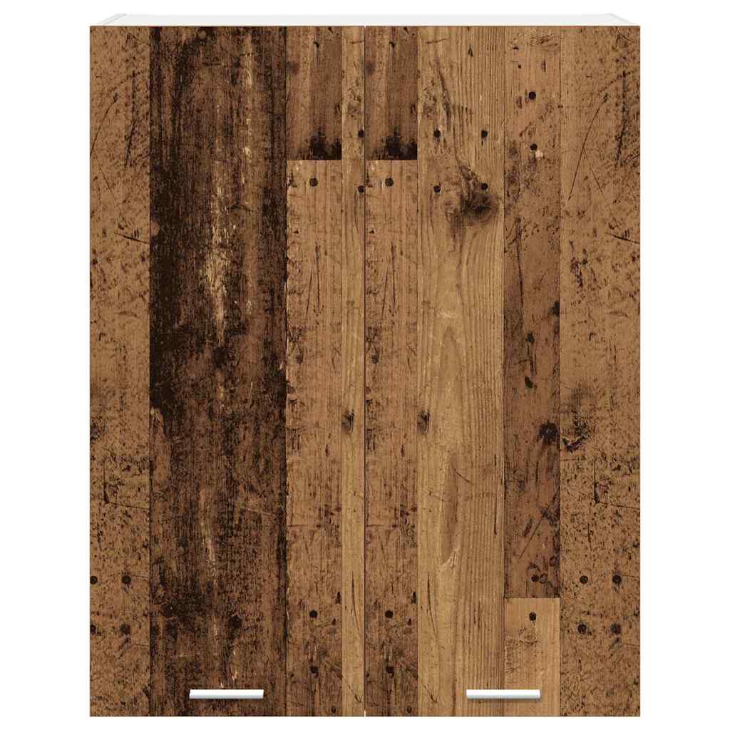 Hængeskab med dør Gammelt træ 80 x 31 x 100 cm Konstrueret træ