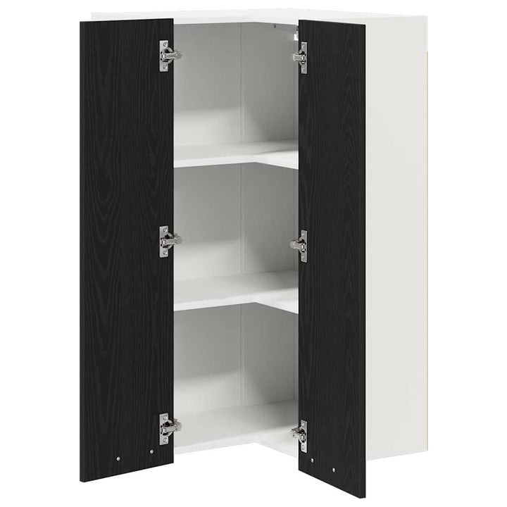 Hængeskab Sort Eg og Hvid 57 x 57 x 100 cm Konstrueret træ