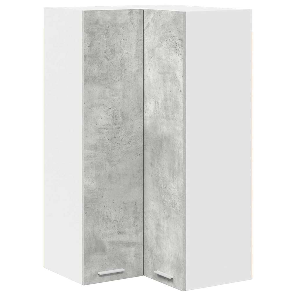 Hængeskab Beton grå og hvid 57 x 57 x 100 cm Konstrueret træ