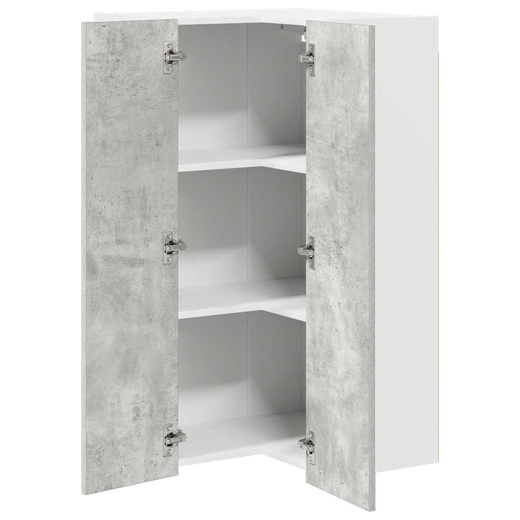Hængeskab Beton grå og hvid 57 x 57 x 100 cm Konstrueret træ