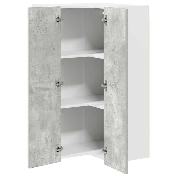 Hængeskab Beton grå og hvid 57 x 57 x 100 cm Konstrueret træ