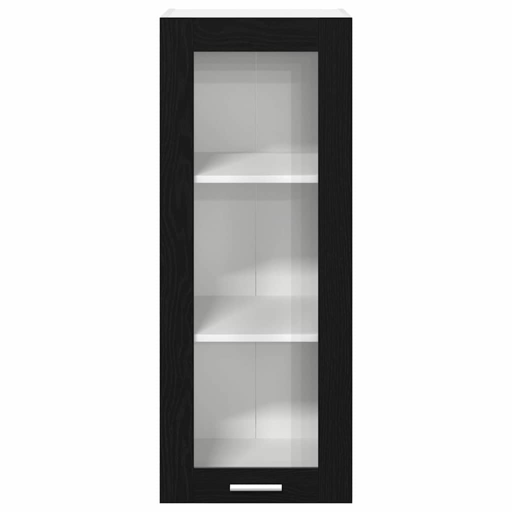 Hængeskab med dør Sort eg 40 x 31 x 100 cm Konstrueret træ